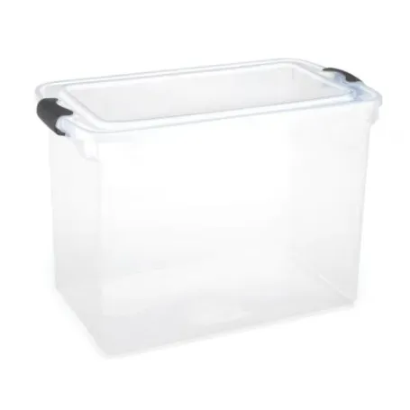 112QT Latching Clear Storage Container with Gray Handles