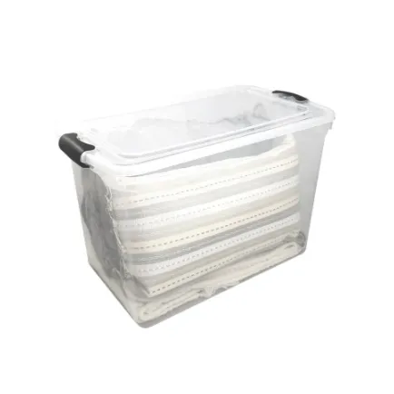 112QT Latching Clear Storage Container with Gray Handles