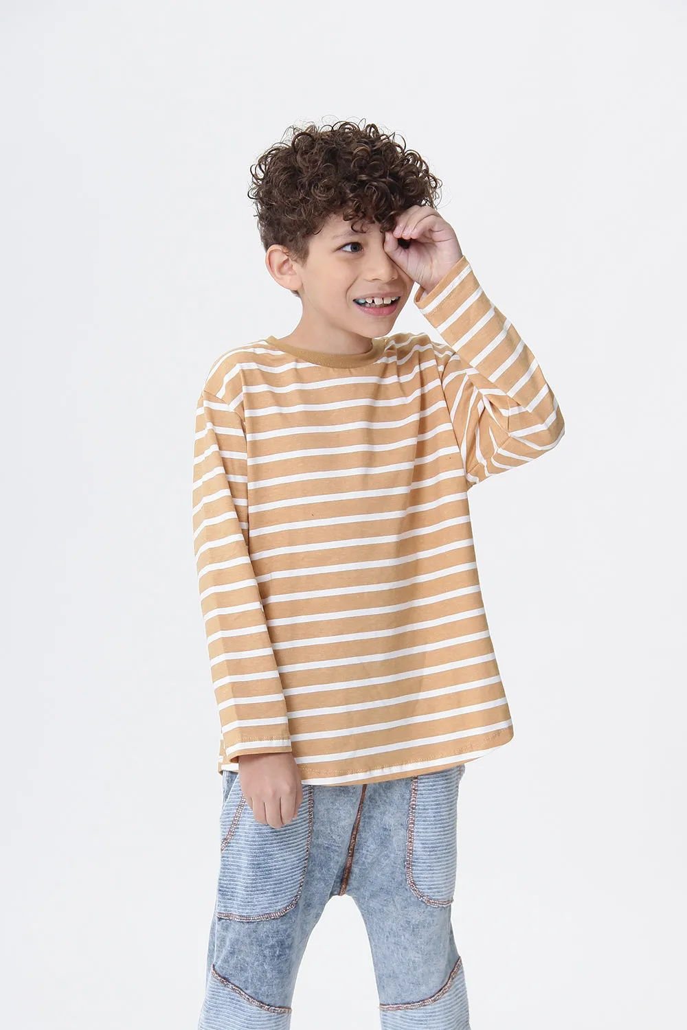 Camiseta Infantil Manga Longa Caramelo