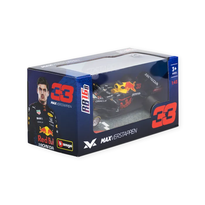 Carro Escala 1:43 Max Verstappen RB16 2021 Bburago - Azul