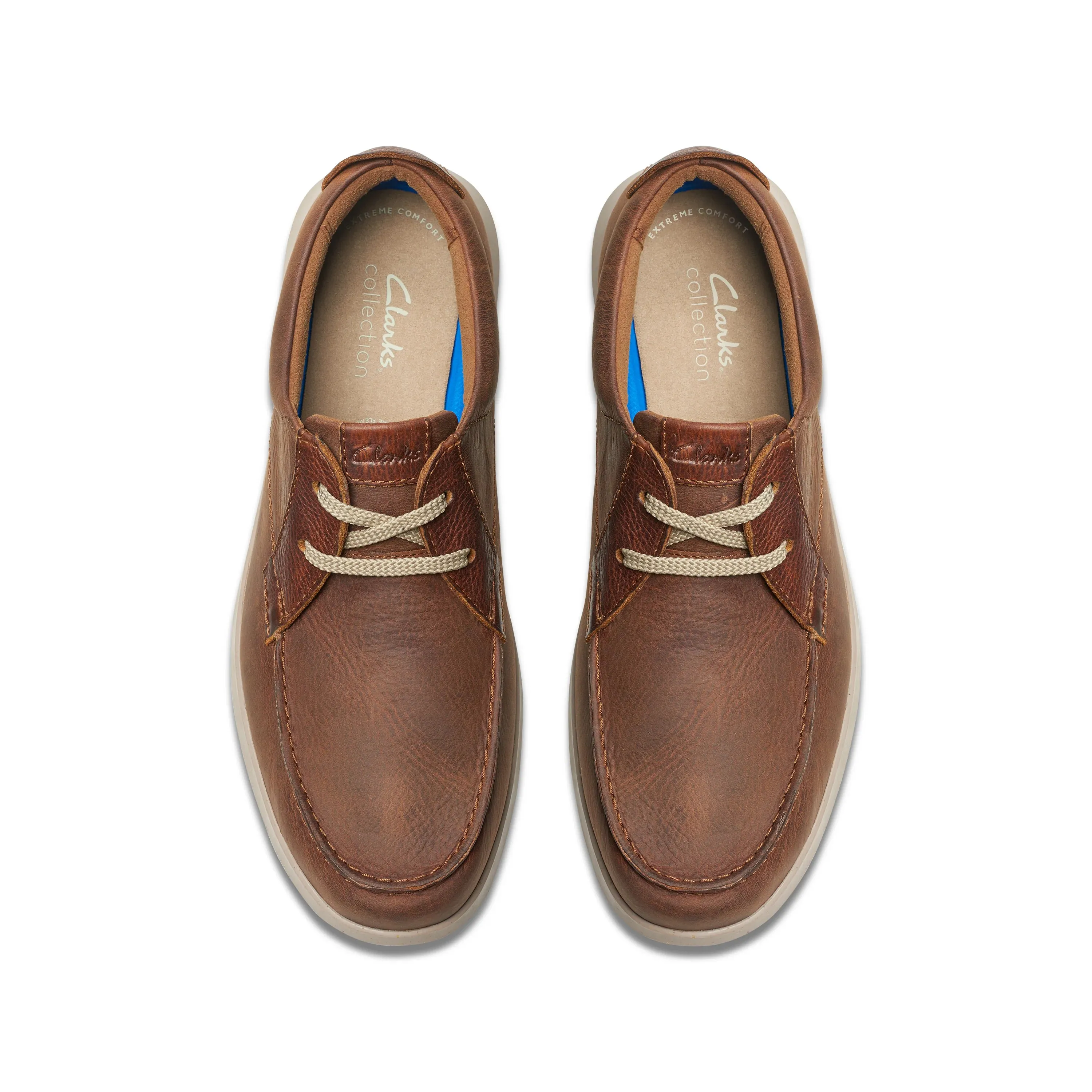 CLARKS | ZAPATOS CASUAL HOMBRE | FLEXWAY LACE DARK TAN LEATHER | MARRÓN