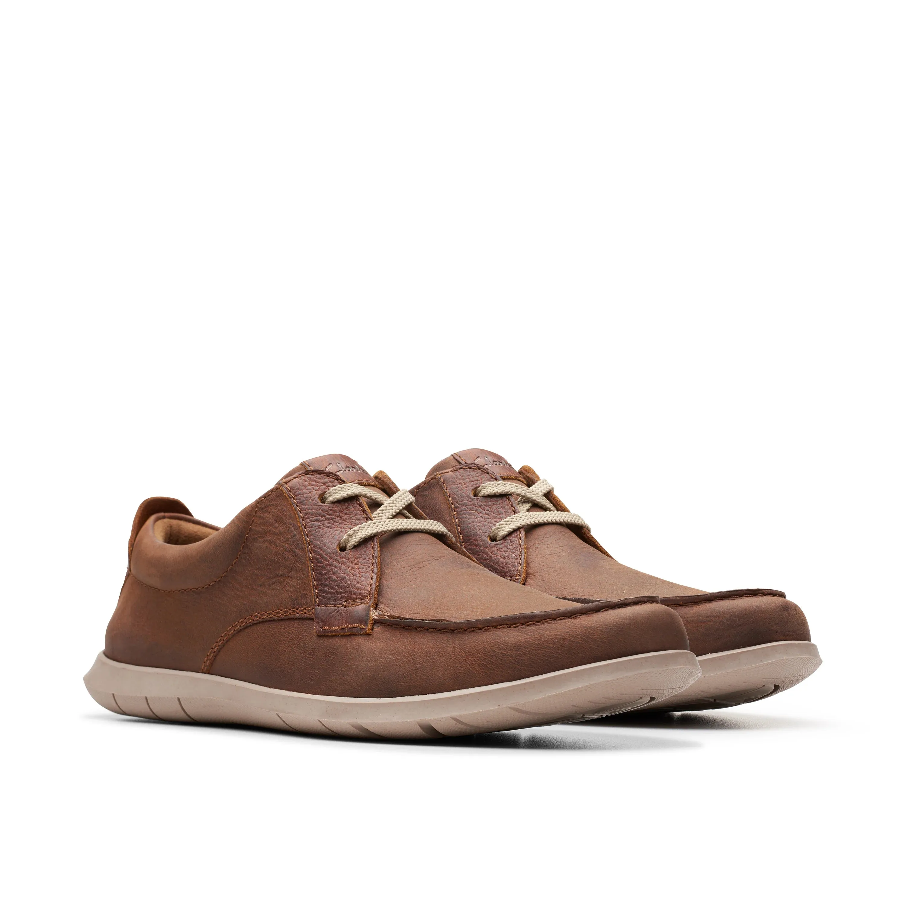 CLARKS | ZAPATOS CASUAL HOMBRE | FLEXWAY LACE DARK TAN LEATHER | MARRÓN