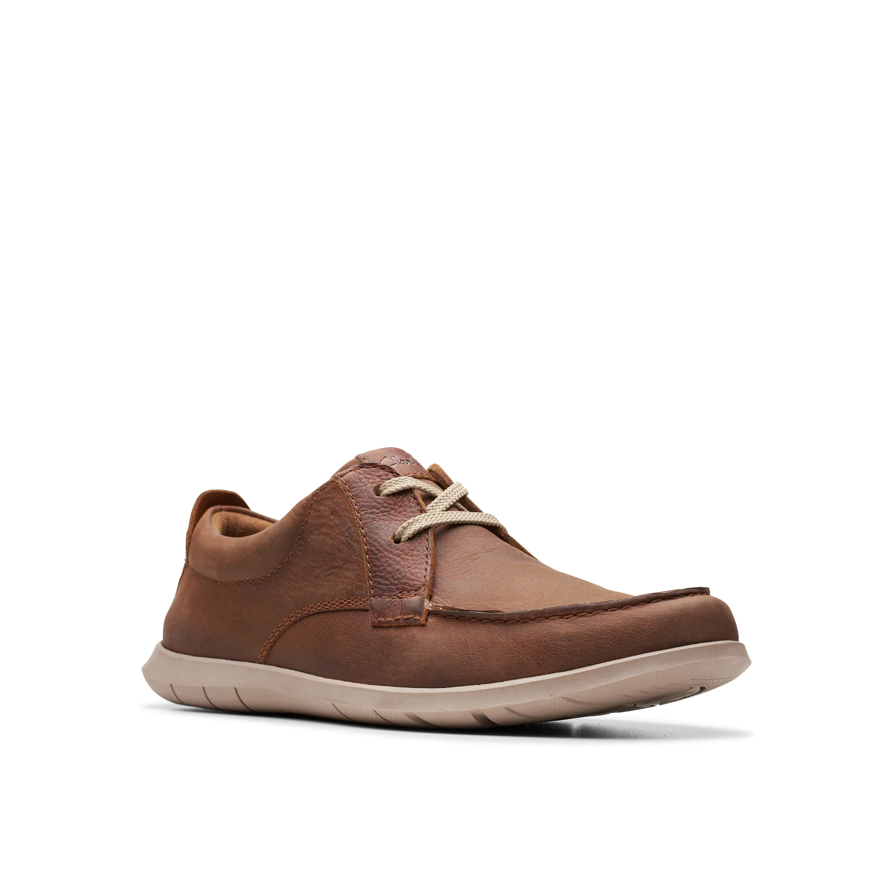 CLARKS | ZAPATOS CASUAL HOMBRE | FLEXWAY LACE DARK TAN LEATHER | MARRÓN