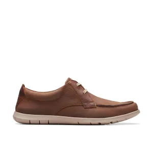 CLARKS | ZAPATOS CASUAL HOMBRE | FLEXWAY LACE DARK TAN LEATHER | MARRÓN