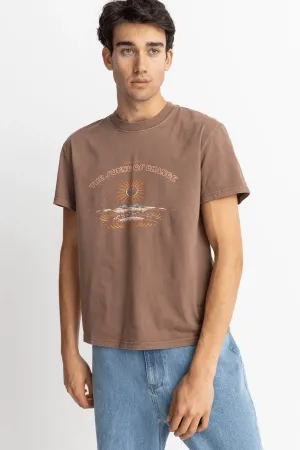 COSMIC BAND SS T-SHIRT - BROWN