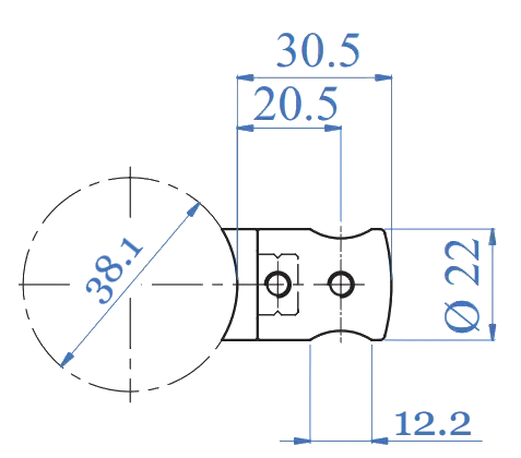 Inox Round Bar Holder