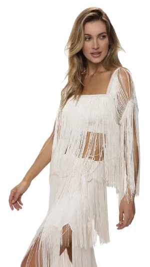 Ivory Poncho Coverup