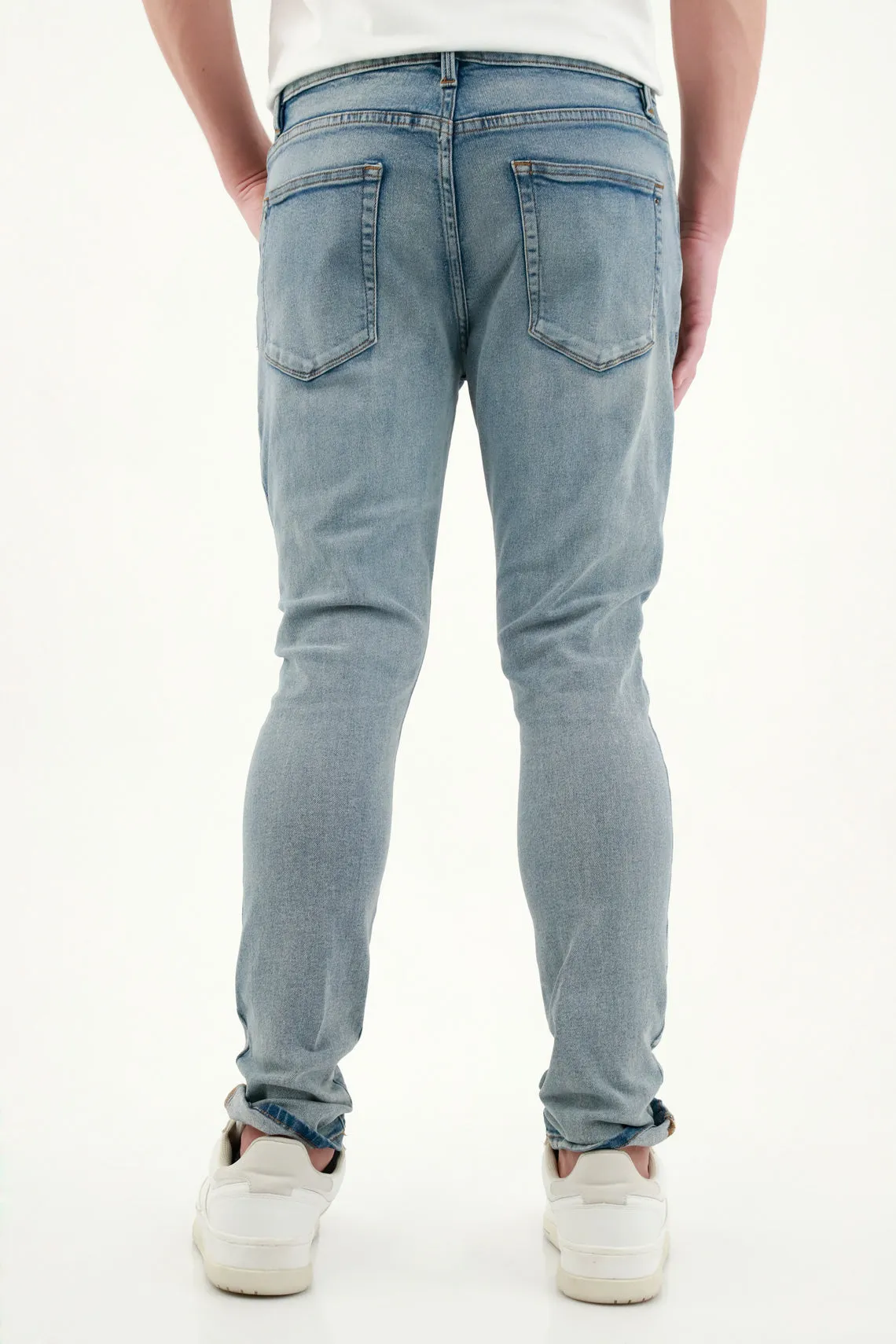 Jean Skinny clásico azul para hombre