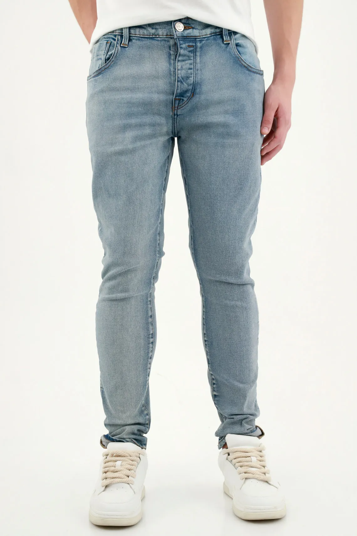 Jean Skinny clásico azul para hombre