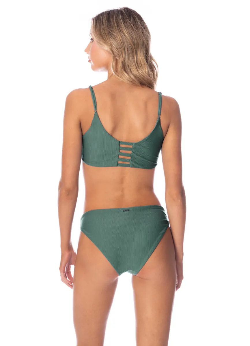 Maaji Eucalyptus Green Splendour Regular Rise Thin Side Bikini Bottom