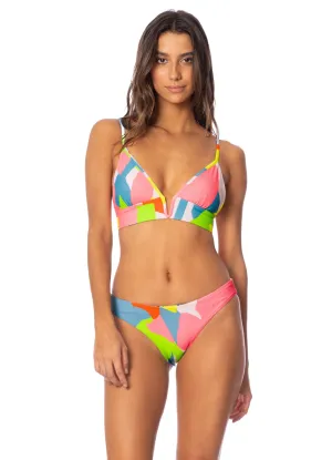 Maaji Jigsaw Parade Long Line Triangle Bikini Top