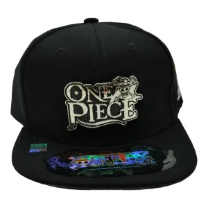 New Arrival Kndit Caps Gorra Negra Placa Plateada Letras One Piece