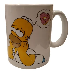 New Arrival Siglo 21 Taza Blanca Homero Corazón Dona Los Simpsons