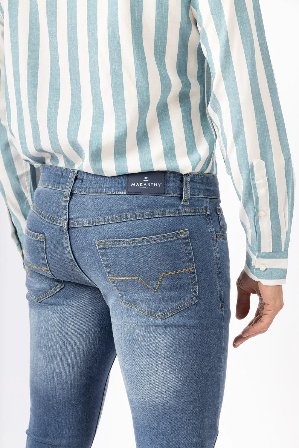 Pantalón Denim Azul Claro