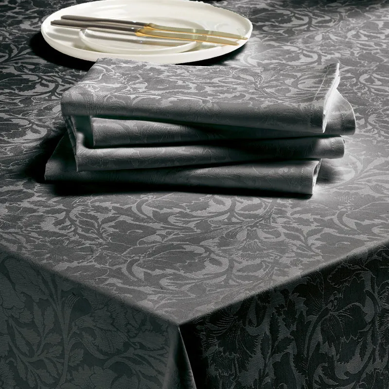 Set de 4 serviettes - Arabesque gris foncé