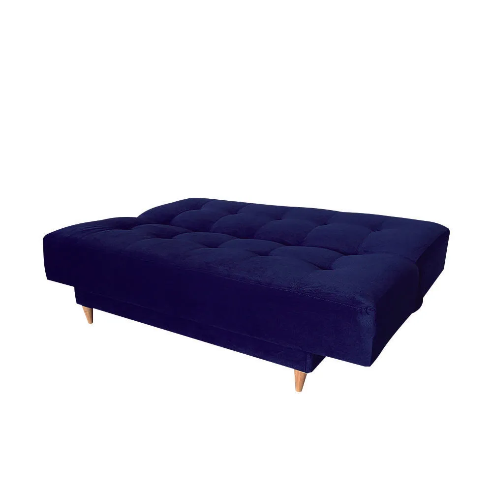 Sofa Cama London 3 Posiciones Tela Amigable a las Mascotas Azul