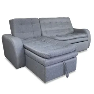 Sofa en LCama  Premium Tela Gris