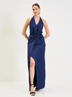 Vestido L'Cecci Azul Dayana Frente Unica